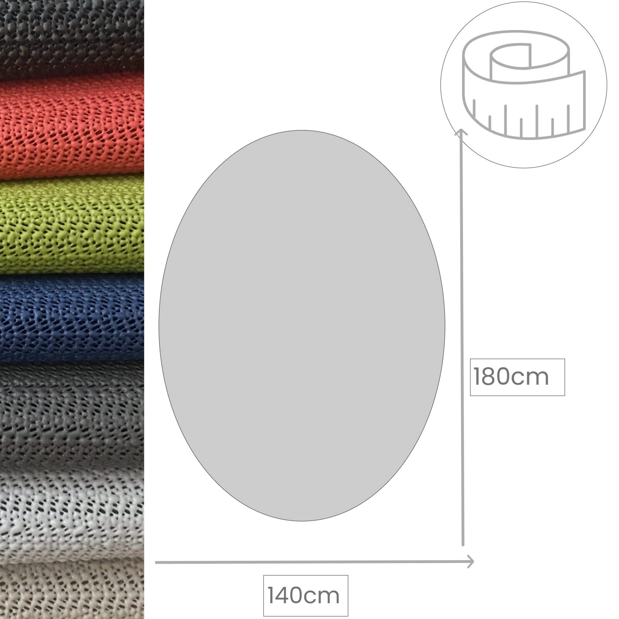 Tischdecke Outdoor Wetterfest Abwischbar - Gartentischdecke mit Fransen rutschfest aus PVC Weichschaum, Tischschutz für Garten, Balkon, Terrasse (Grün, Oval 140x180cm (BxL))