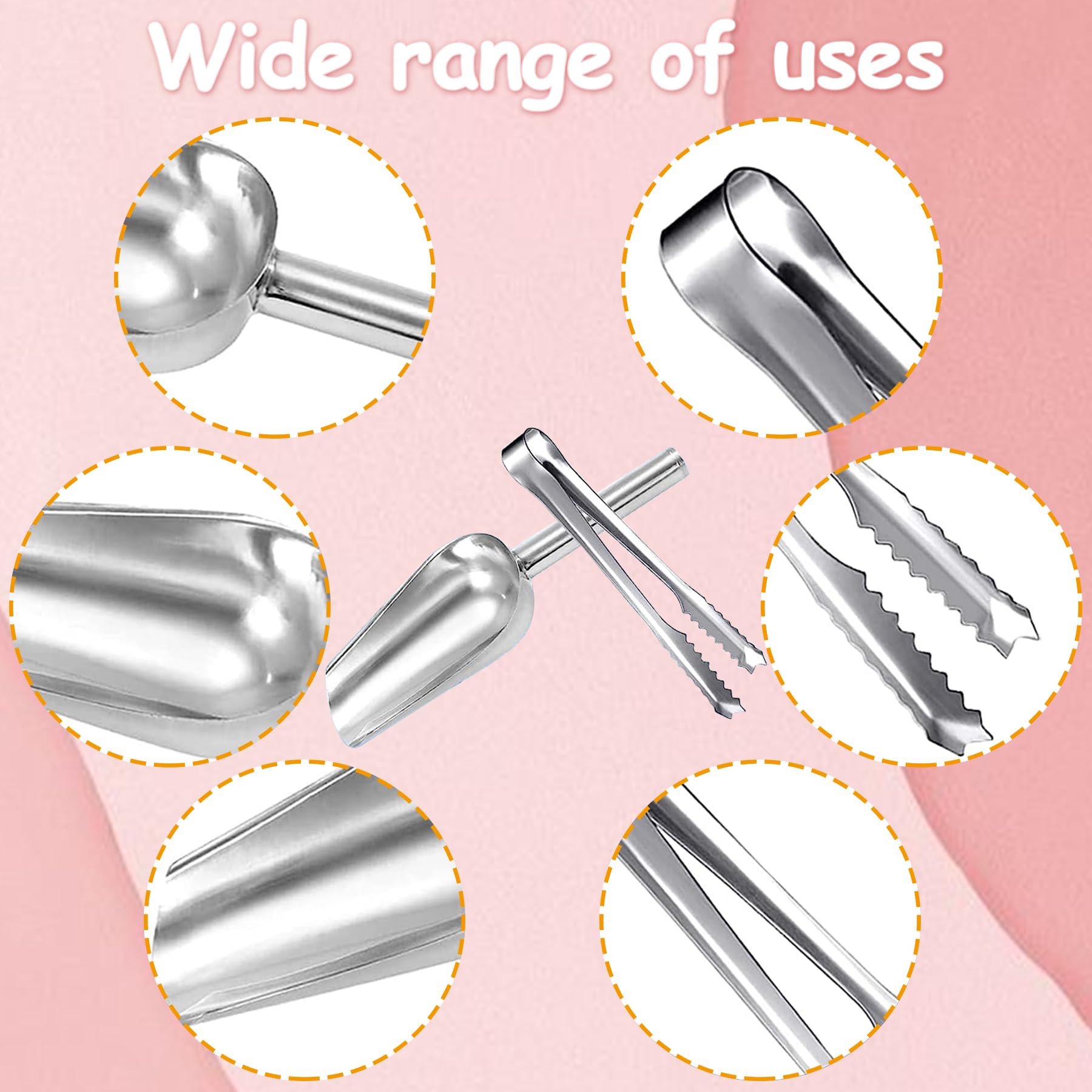 114PCS Set di Accessori per Candy Bar,Contiene 100 Sacchetti di Caramelle,3 adesivi,6 pinze per zucchero,4 Pale di Caramelle,1 Striscione Candy Bar Banner per caramelle,bar,buffet