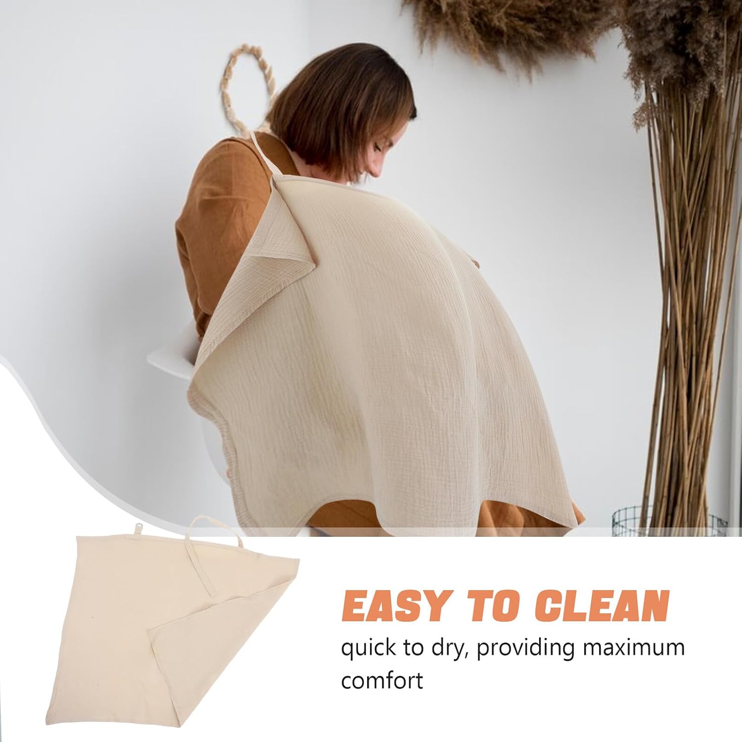 Adjustable Shoulder Strap Nursing Cover for Breastfeeding Breathable Soft Cotton Discreet Privacy Cover for Nursing Mothers Portable and Comfortable Fit Lightweight Breastfeeding