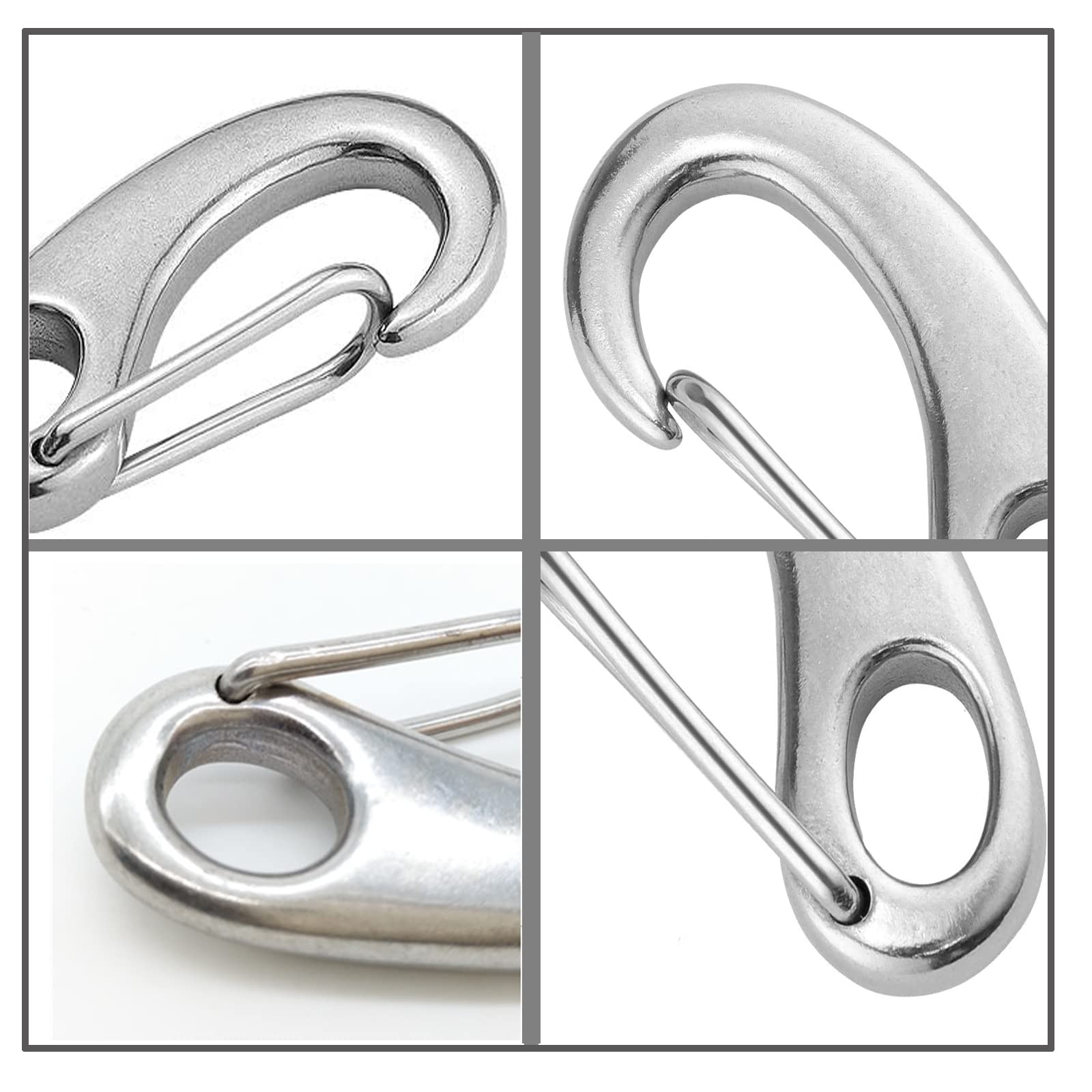 Mousqueton Aluminium Lot De 10 Mousquetons En Aluminium - Forme D