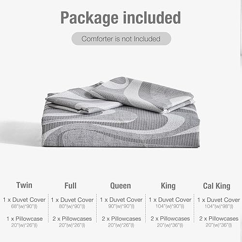 Miniatura 110 de Lekesky Juego de funda de edredón tamaño King, de microfibra suave, bohemio, azteca, azul, bohemio, con cierre de cremallera, lazos en las esquinas