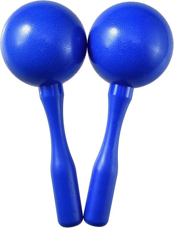Maracas extra ruidosas para niños y adultos, 8 pulgadas, juego de 2, azul