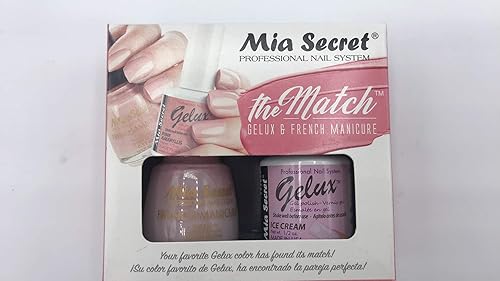 Mia Secret THE MATCH Gelux UV GEL & French Manicure Esmalte de uñas 3 min Seco - (Helado)