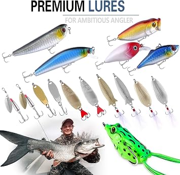 Valkyrie 302 Piece Bag Fish Fishing Rod Needle Silicone Lead Counterfeit Bait Set 1. Quality Complete Set Folding Box