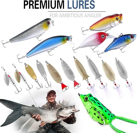 Valkyrie 302 Piece Bag Fish Fishing Rod Needle Silicone Lead Counterfeit Bait Set 1. Quality Complete Set Folding Box