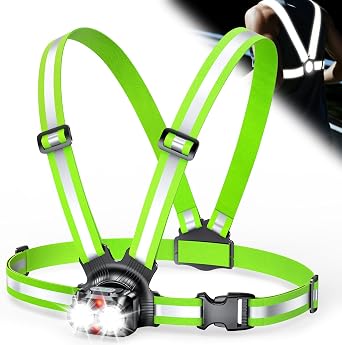 800LM Running Lights for Runners, 6 Modes Running Light & IPX5 Waterproof, 45 Adjustable Tilt Rechargeable 360 Reflective Running Gear for Night Walking/Cycling/Jogging, 4-25Hrs Runtime