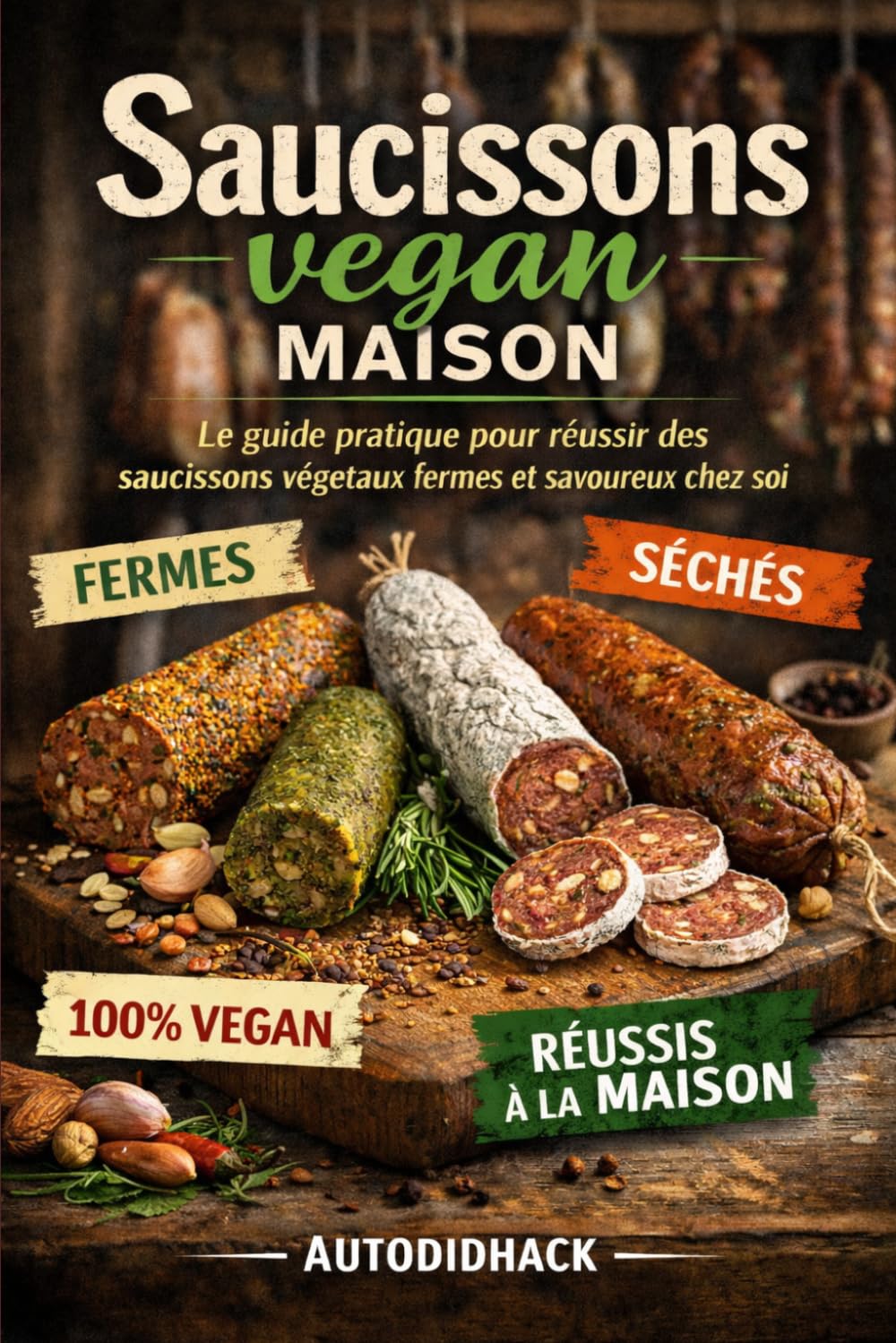 Saucissons vegan maison: Le guide pratique pour réussir des saucissons végétaux fermes et savoureux chez soi