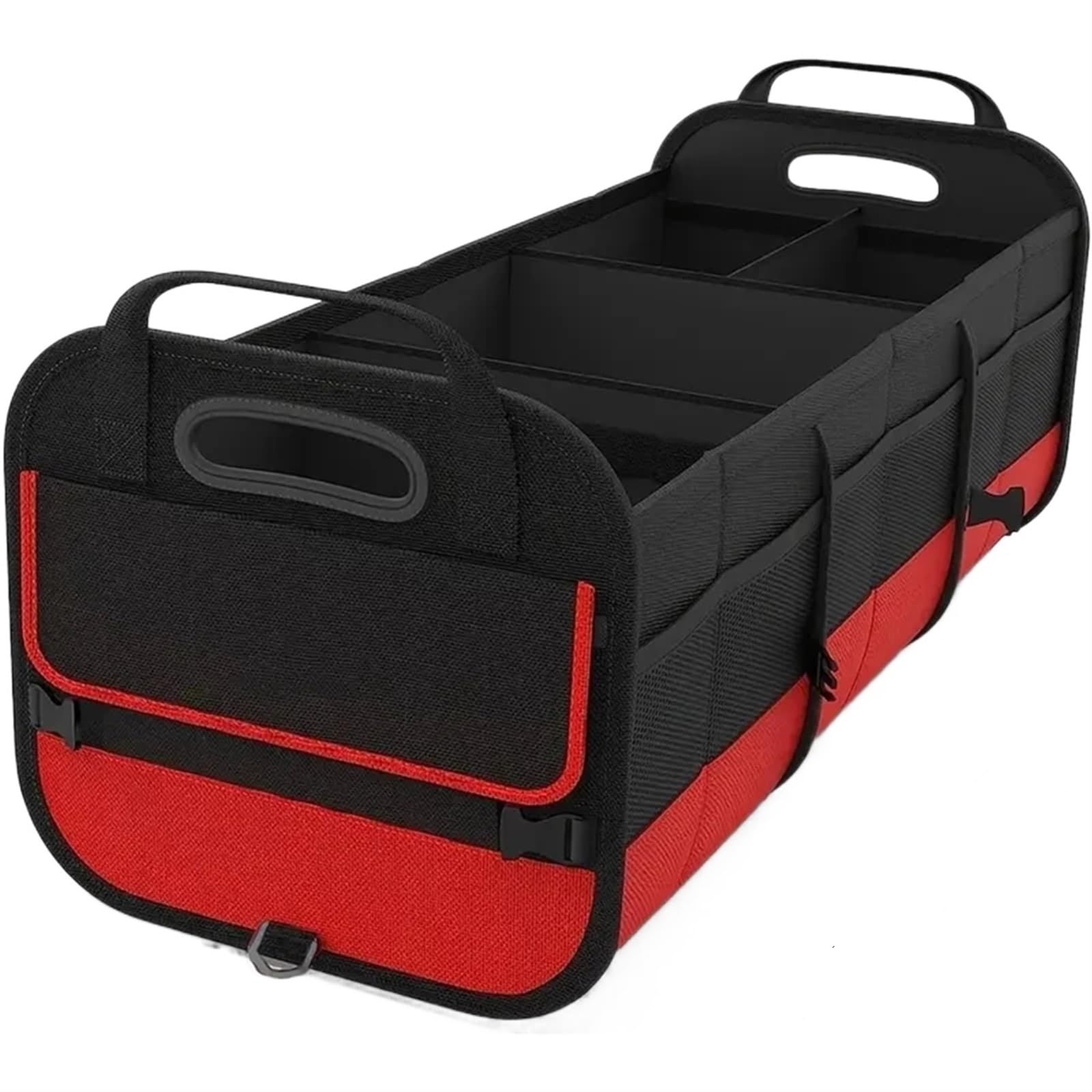 Organizador de Maletero Grande Universal for Coche, Bolsa de Almacenamiento de Maletero Plegable con múltiples Compartimentos y 2 Correas retráctiles