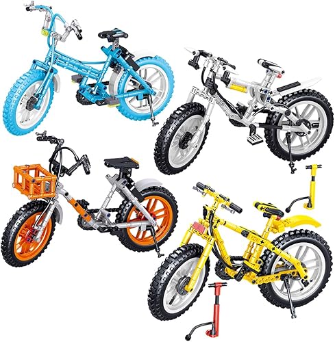 Miniatura 7 de Ulanlan Bloques de construcción de bicicletas, juego de construcción de modelo de bicicleta de carretera, kit de construcción de bicicleta de alta