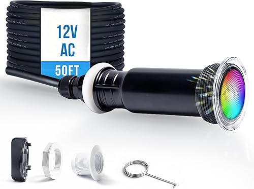 Luces de piscina Generalman para piscina enterrada, reemplazo directo para Pentair GloBrite, luz LED de 1.5 pulgadas para piscina y spa enterrada,