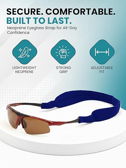Lacet De Lunettes Réglable En Cuir PU – Pour Sport, Natation, Voyage, Anti-glisse, Longueur 70 Cm