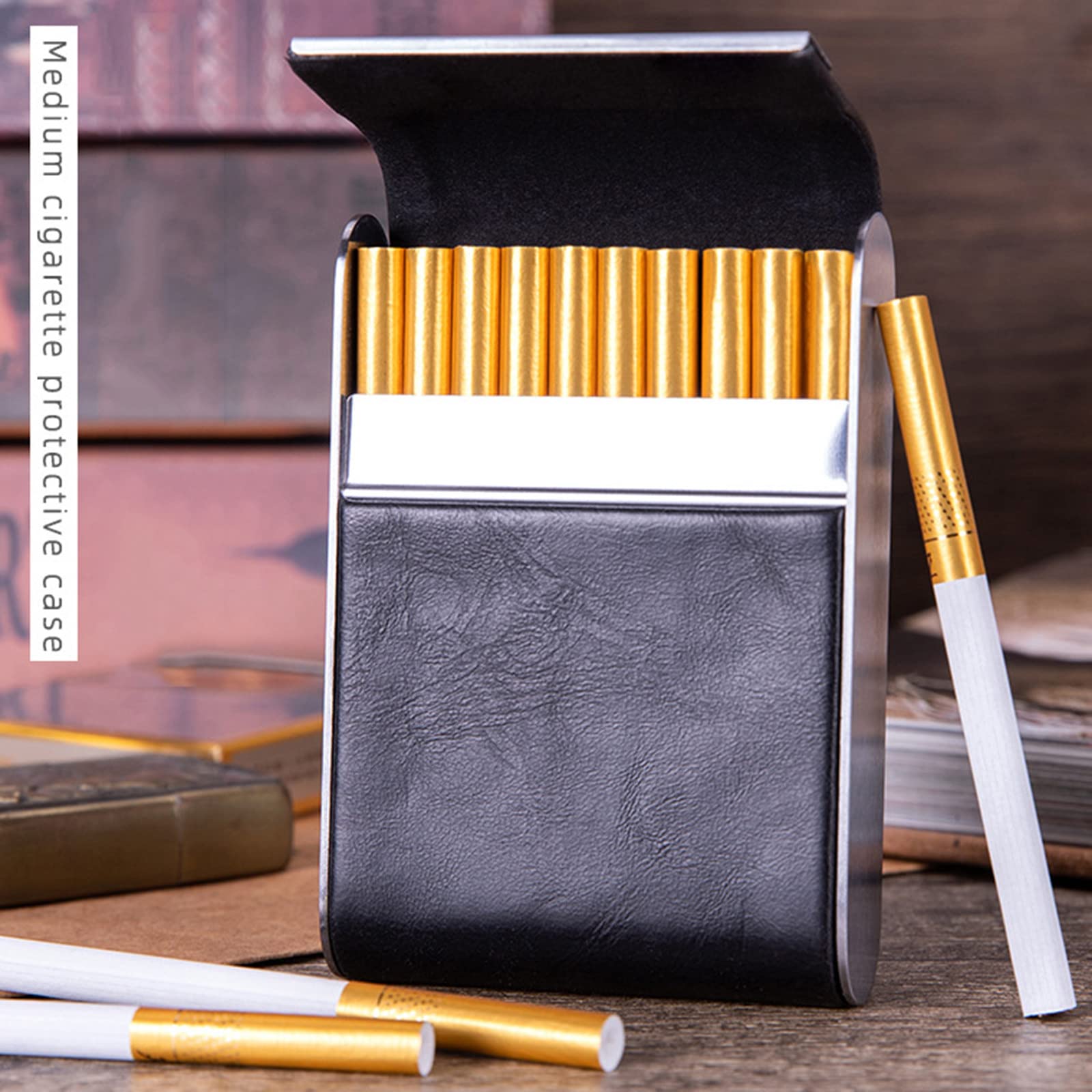 20 China Tobacco Portable Stainless Steel Cigarette Case Cigarette Pack  Creative Personality Business Cigarette Case,Black : Amazon.com.be: Fashion