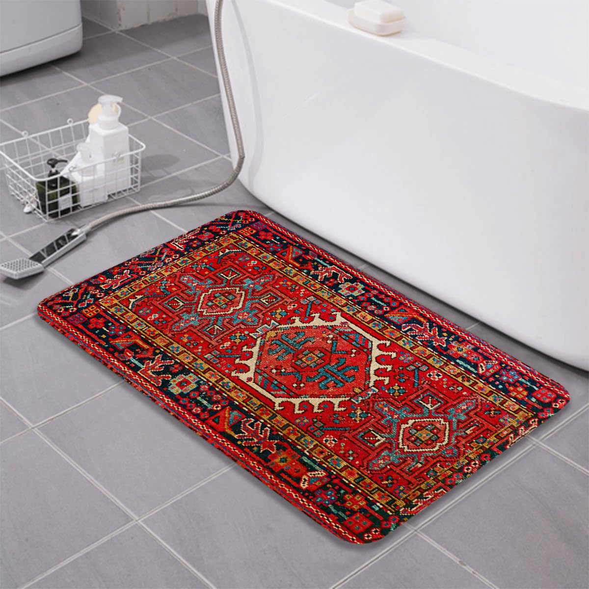Amazon.com: Ansouyi 20x30 Inch Vintage Bath Mat, Antique