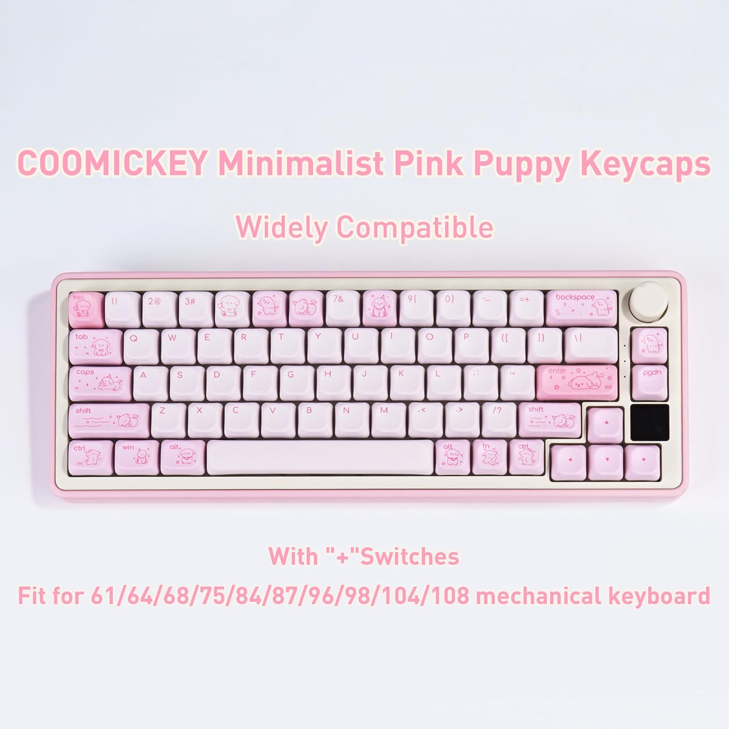 Cute Keycaps Star Puppy Pink PBT 145 Keys Key Cap for Cherry MX