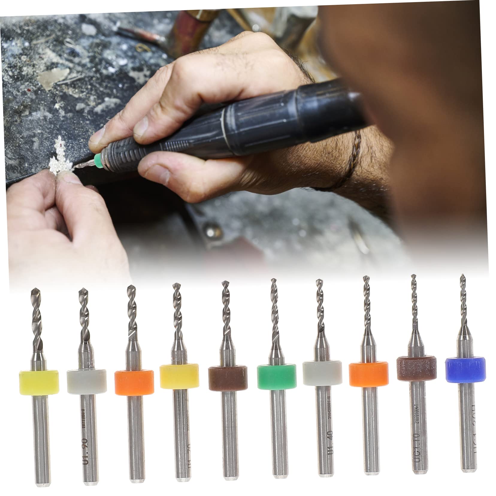 UKCOCO 60pezzi Punte Per Punte Trapano Per Stampati Tungsteno Per Incisione e Lavorazioni Precisione