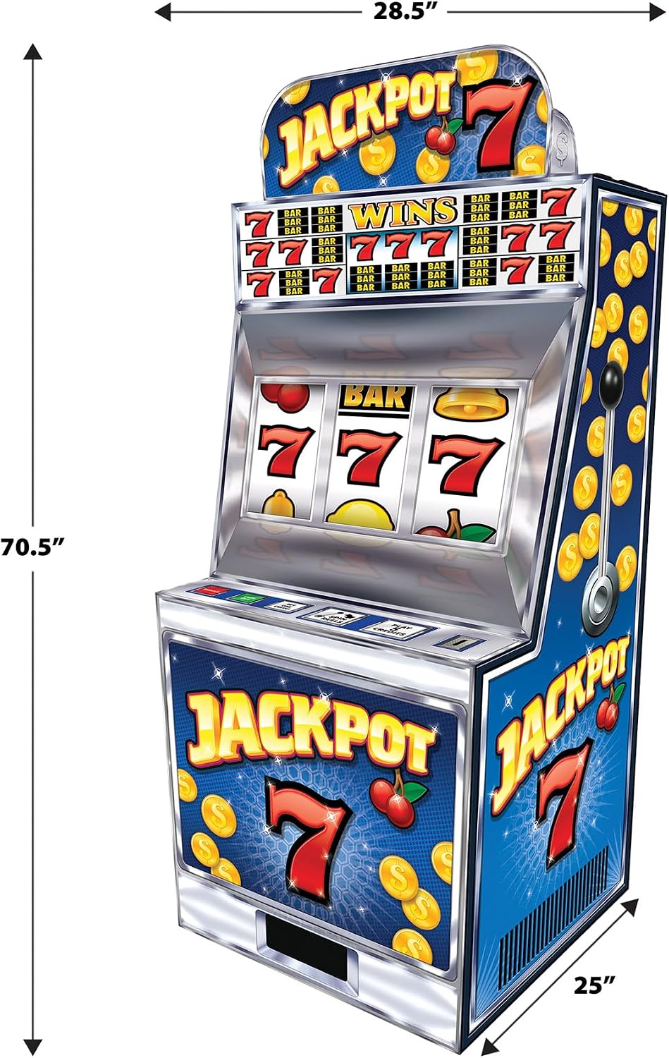 Beistle 3D Slot Machine Stand Up Decoration - 12.75' - Multicolor