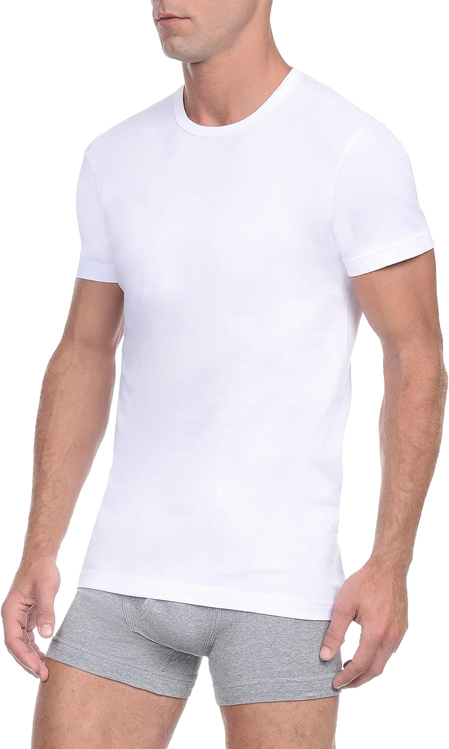 2(X) IST Mens Essential Cotton Slim Fit Crew Neck T-Shirt 3-Pack - Image 4