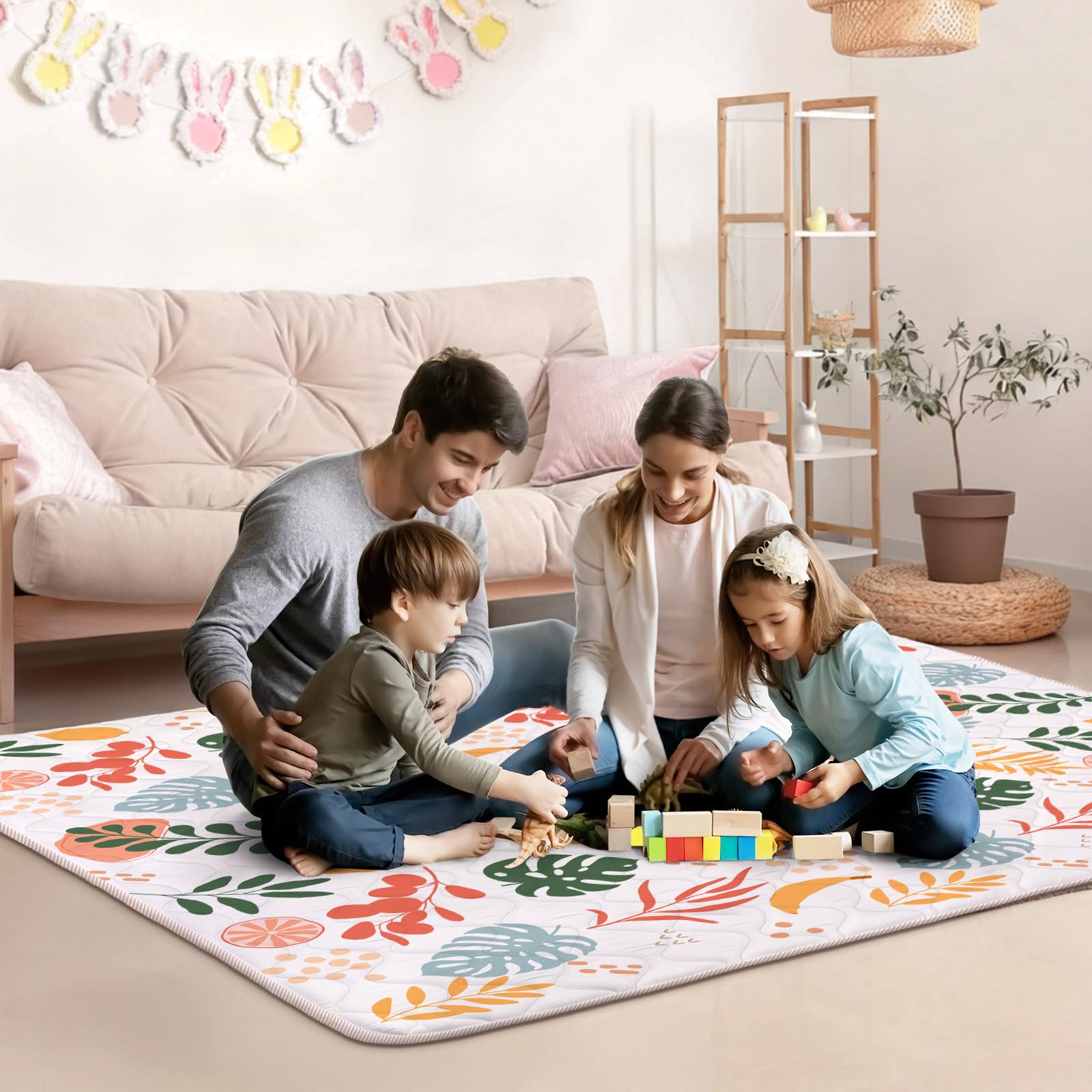 alldomess Baby Play Mat for Floor,180x150cm Large Playmat, Soft and Safe Foam Floor Mat Washable Foldable for Boys & Girls - Image 4