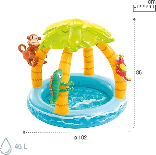 Miniatura 4 de Intex Tropical Island 58417NP - Piscina inflada para bebé, 40.2 in x 33.9 in
