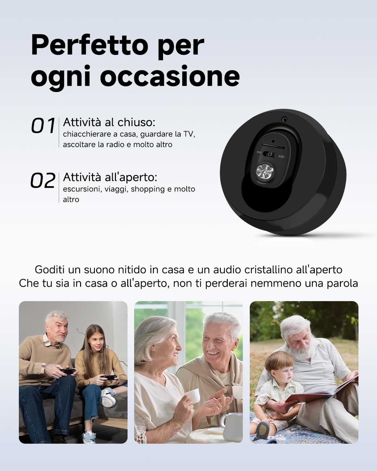 Britzgo Dispositivo dotato di una scatola di ricarica, può funzionare per 40 ore con 2 ore di ricarica, nero