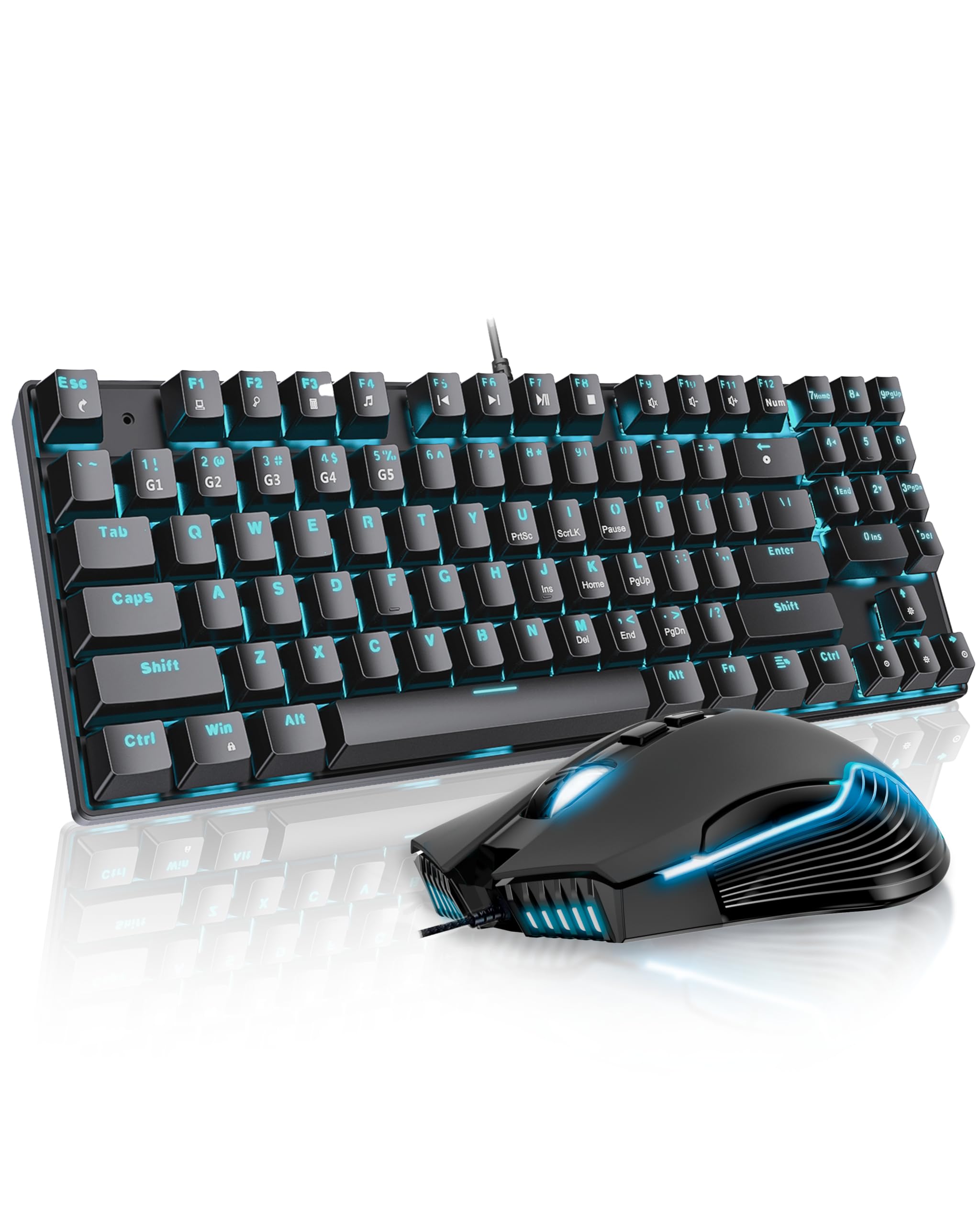 Amazon.com: Aimzone Keyboard and Mouse, Wired Ergonomic