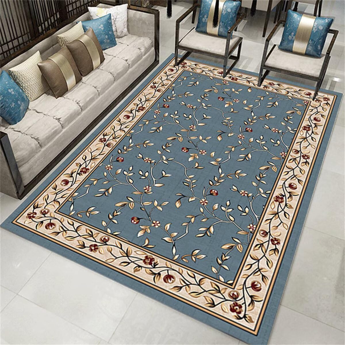 Paillassons pour entrée 100x160cm bleu pour protéger salon et chambre