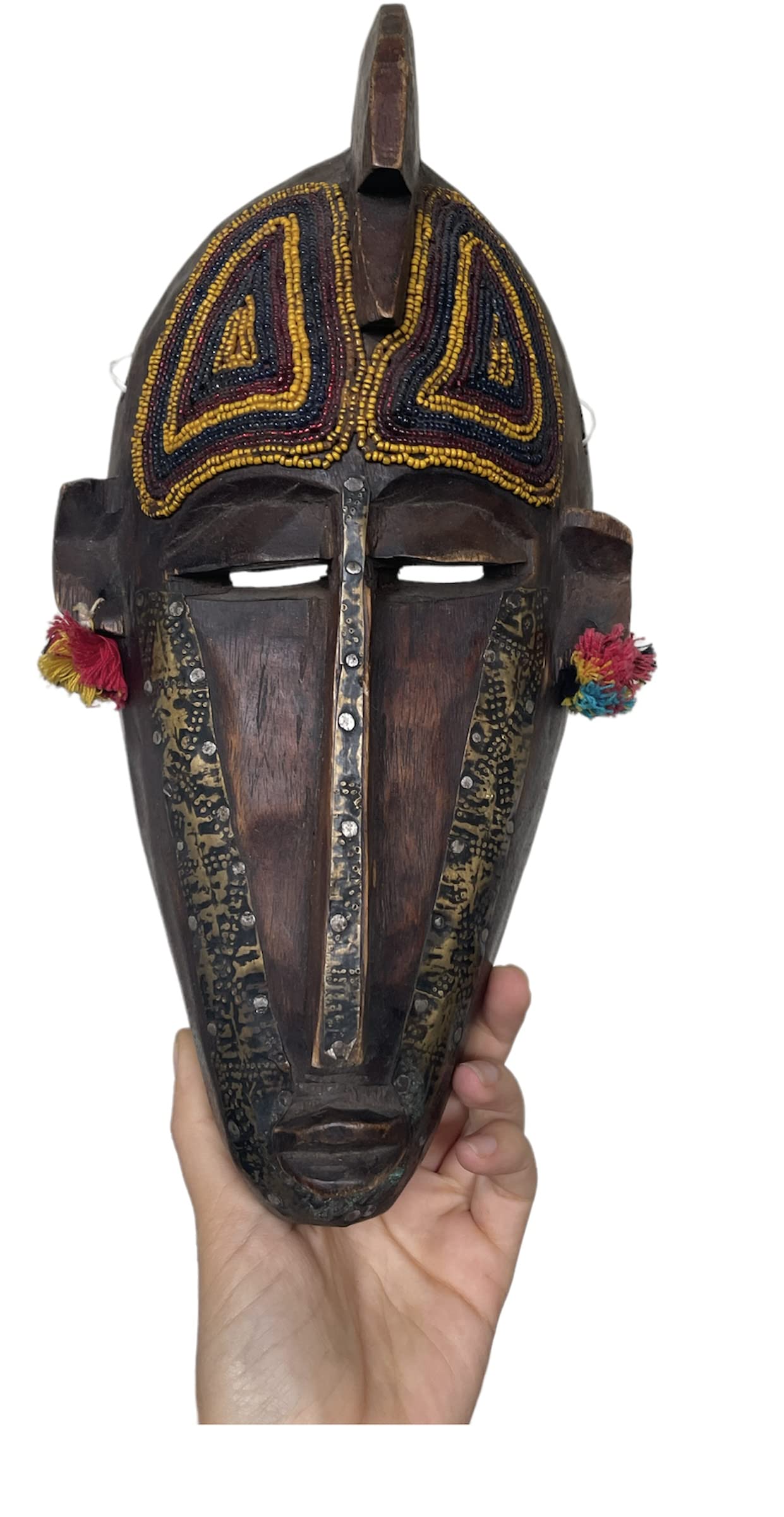 Voice of source Máscara de Benin Arte africano escultura de pared de madera decoración del hogar coleccionistas artículo