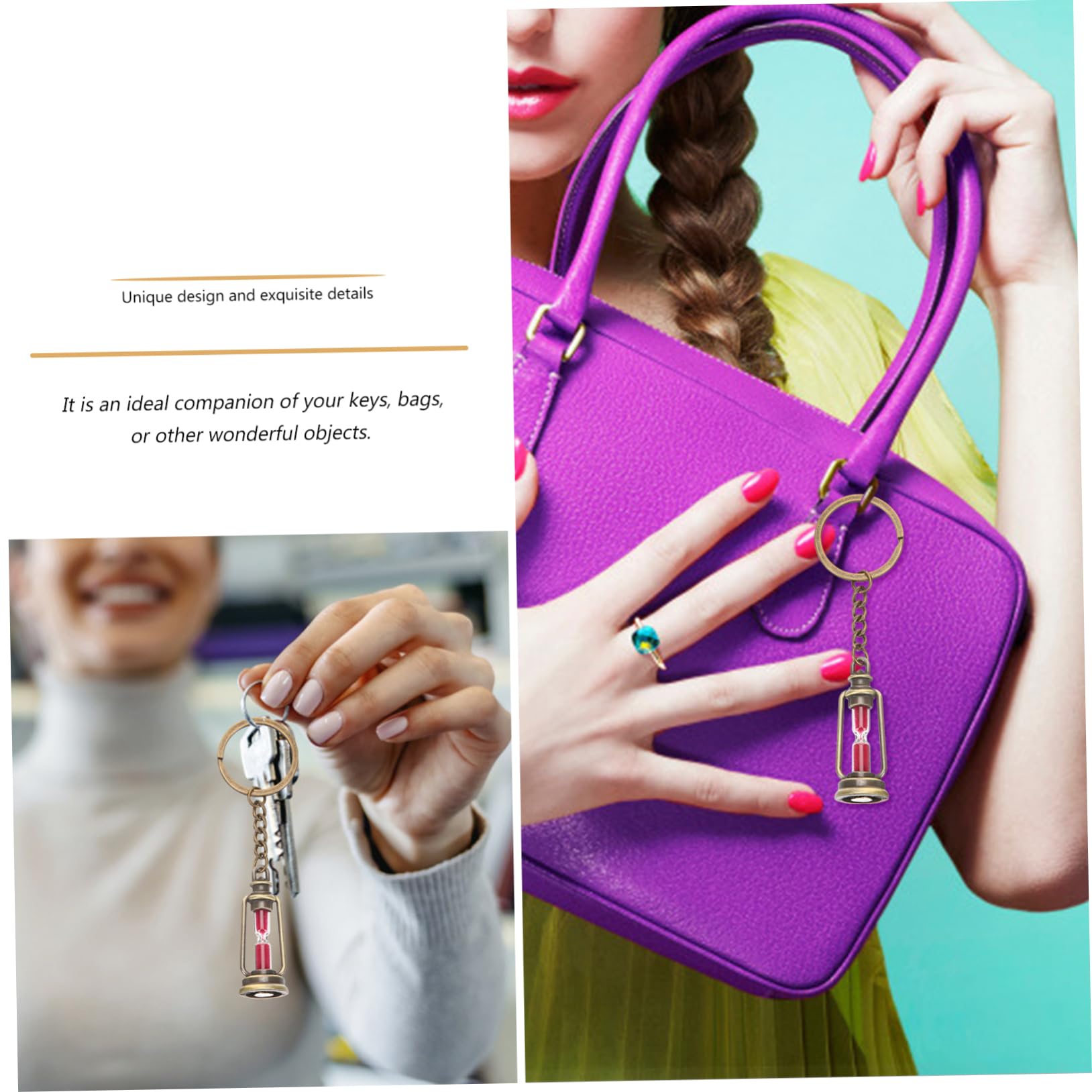 VANZACK 25 Piezas Llaveros Retro de Reloj de Arena con Diseño Creativo Colgantes y Duraderos para Llaves de Coche Mochila o Bolso Original para Hombres y Mujeres
