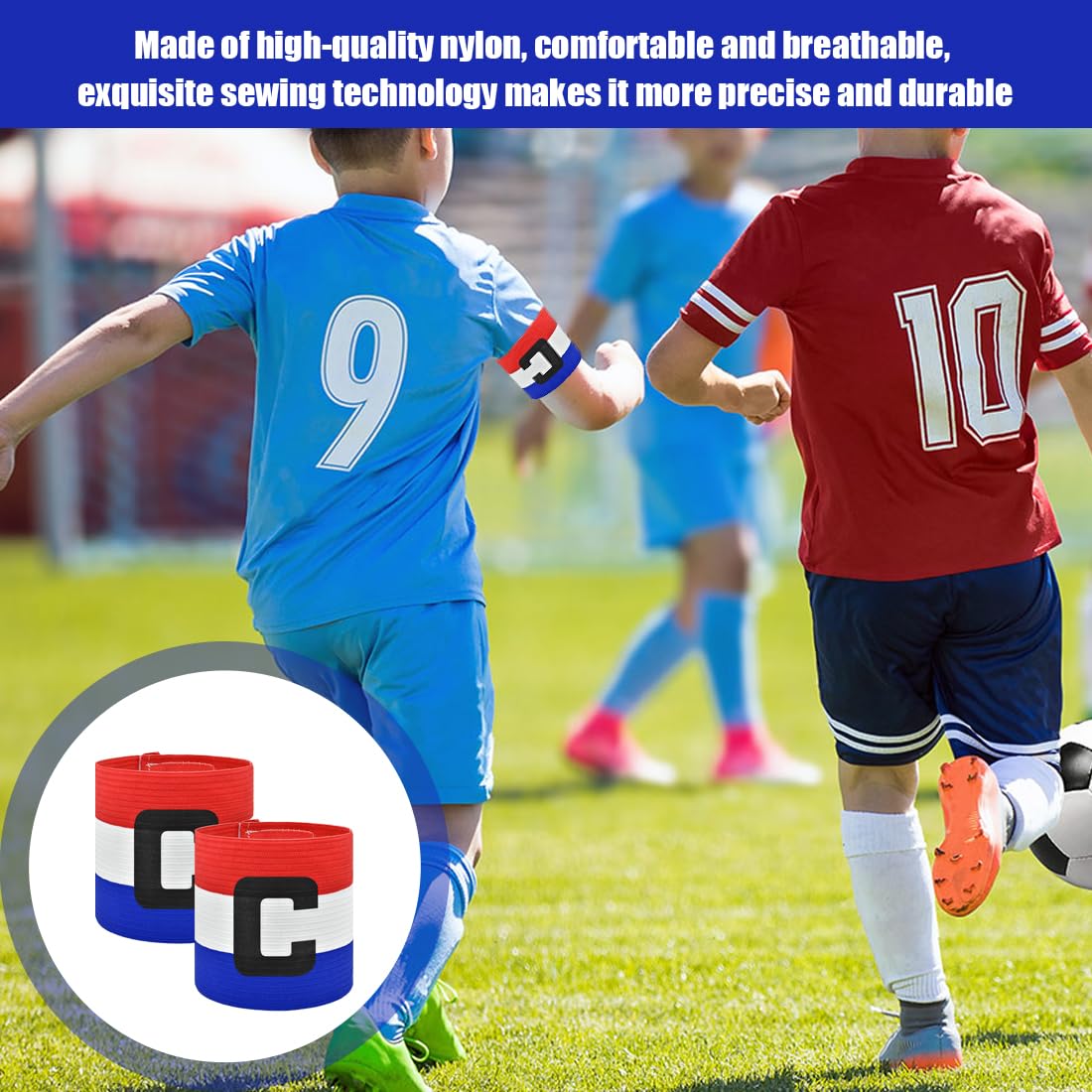 Brazalete Capitán Elástico para Deportes Niños Hombres