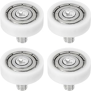PATIKIL 22mm Drawer Rollers, 4 Pack Plastic Drawer Pulley Replacement Wheels Bearing Small Pulley