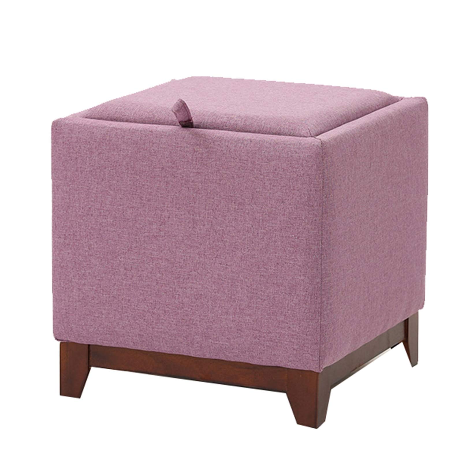 Tabouret de rangement violet parfait pour la chambre et le salon cocooning