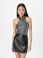 Vista 2 de GUESS Top sin mangas Celeste Mirror Turtlenk para mujer