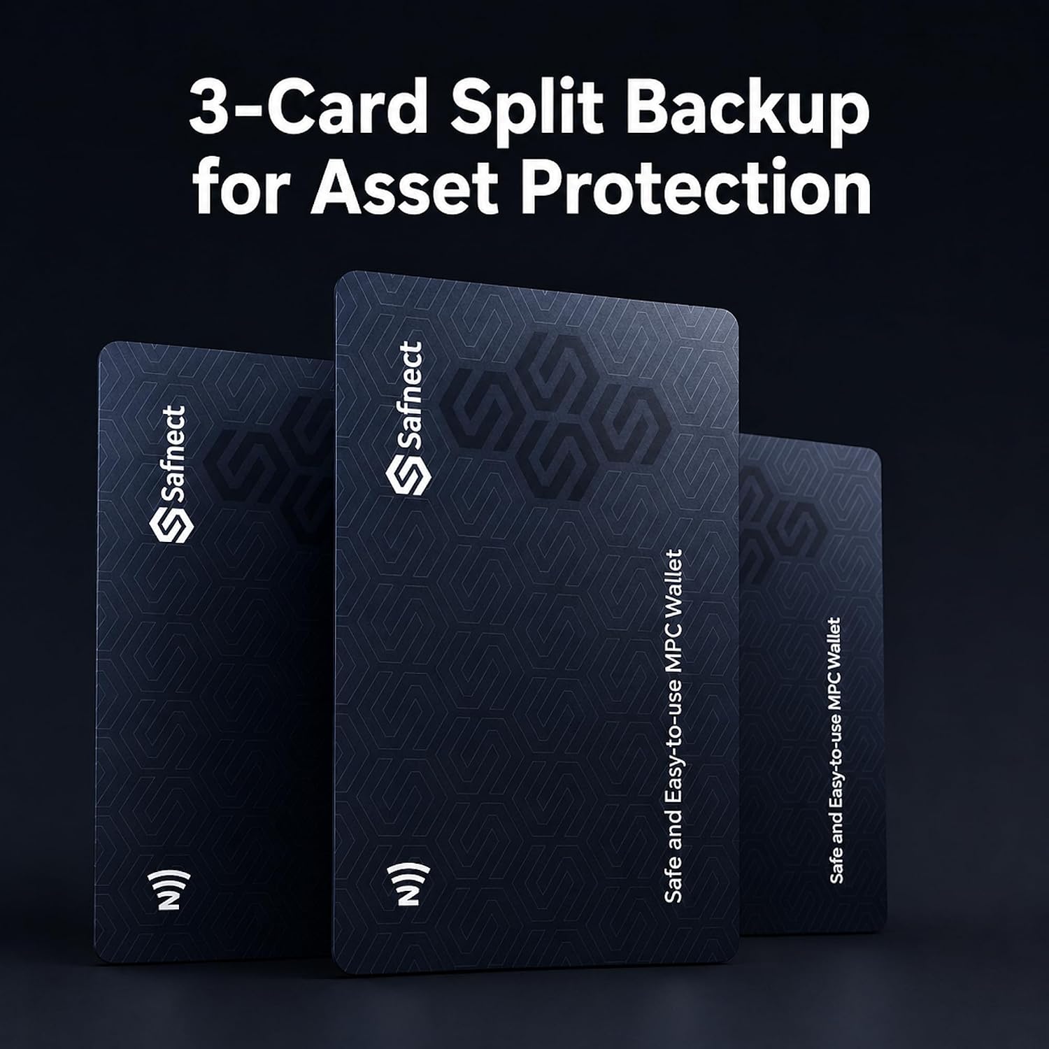 Crypto Wallet Pack of 3, Secure Cold Wallet Crypto, NFC Offline Cold Storage, Crypto Hardware Wallet for Bitcoin, Ethereum, Solana & 2,800+ Tokens