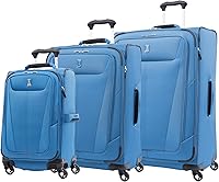 Vista 243 de Travelpro Maxlite 5 - Juego de 2 piezas de equipaje de mano de tela, expandibles con 4 ruedas giratorias, bolso blando para debajo del asiento, Negro