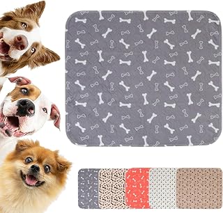 PIPI Matte Mit Pheromone, Waschbare & Wiederverwendbare Hundematte, Auslaufsicher, rutschfest, für Hunde und Katzen (Grau,M(70*80CM))