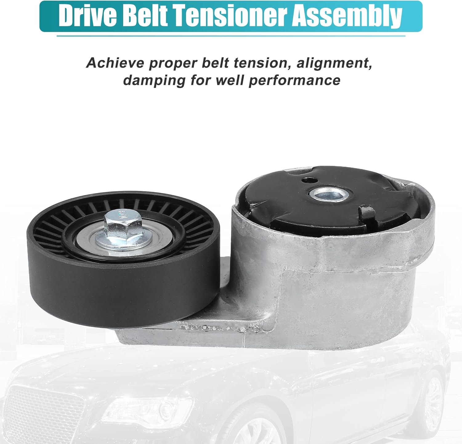 X AUTOHAUX Automatic Belt Tensioner Pulley Assembly for Dodge Charger Journey for Ram 1500 C/V for Jeep for Chrysler 200 300 for VW NO. 5184617AD Accessory Drive Belt Serpentine Tensioner Kit