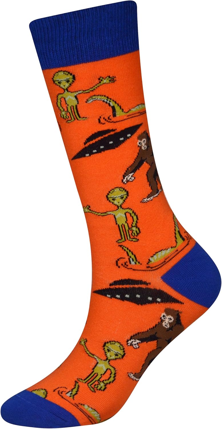 Men's 5 Packs Fun Crazy Animal Cotton Casual Crew Socks - Image 4