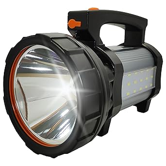 ZFX 120W Metal Body Led Torch Light Long Range 1 Km, Type C Charging, 4Modes, Side Emergency Light Torch, Aluminium Body Torch