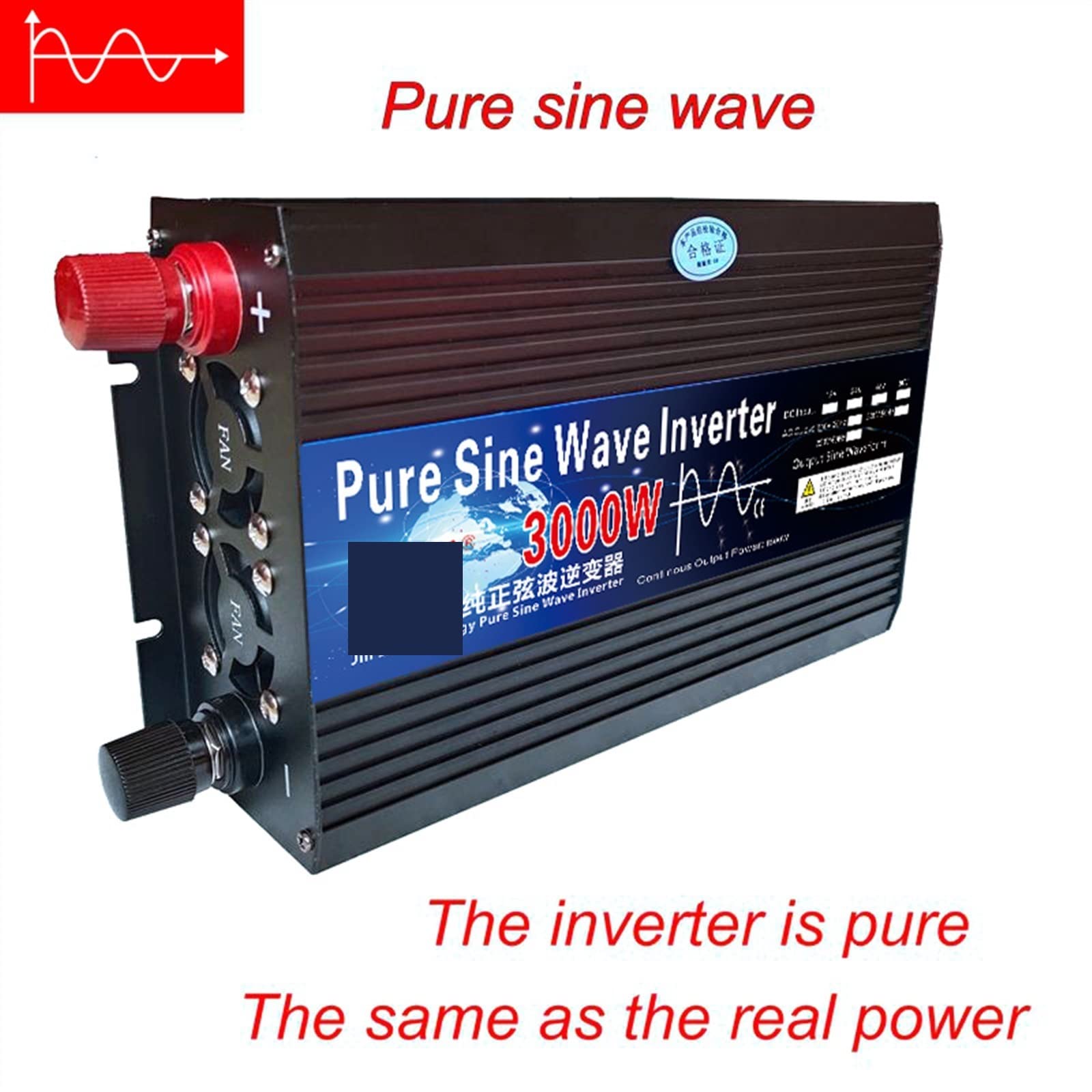 Przetwornica Napięcia, Czysta fala sinusoidalna przetwornica 12V 24V 48V 60V 220 3000w 4000w transformator napięcia słonecznego DC12V do AC konwerter LED(4000w,60V_50HZ_UPGRADE)