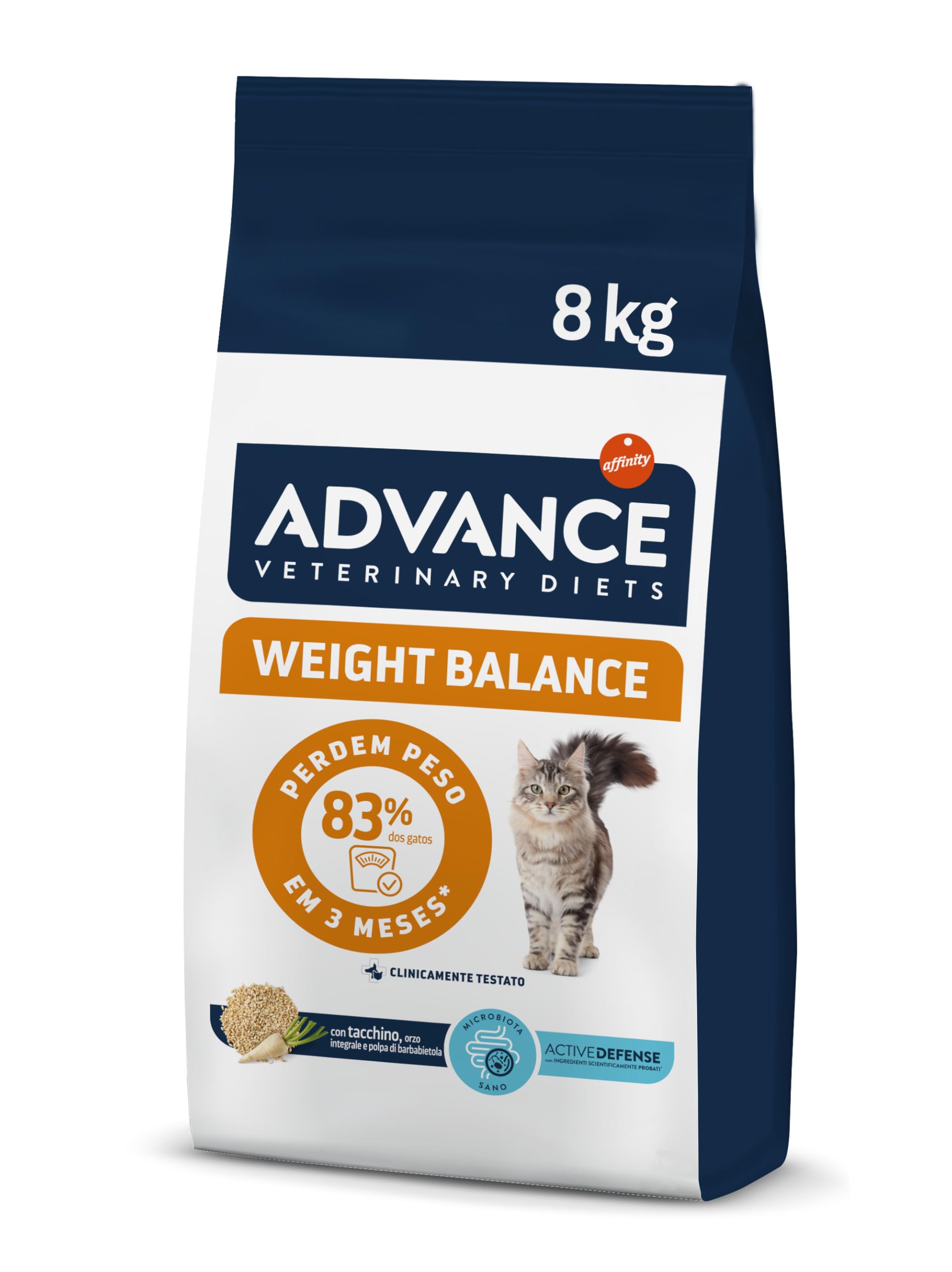 Advance Veterinary Diets Weight Balance, Cibo per gatti con problemi di sovrappeso, 8 kg