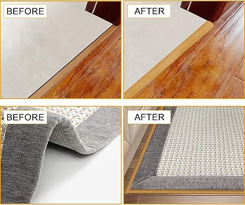 Miniatura 4 de Tira de transición de goma para piso autoadhesiva alfombra a azulejo tira de transición ribete de borde para umbrales de transición con una altura