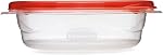 Rubbermaid TakeAlongs 2.9-Cup Square Food Storage Containers, 4-Pack, Chili Red