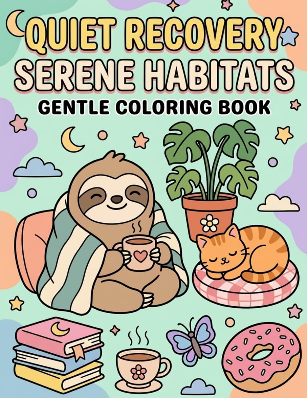 Quiet Recovery: Serene Habitats Gentle Coloring Book: A Whimsical Journey of Cozy Animal Friends, Peaceful Relaxation, and Mindful Moments for Rest and Recharge