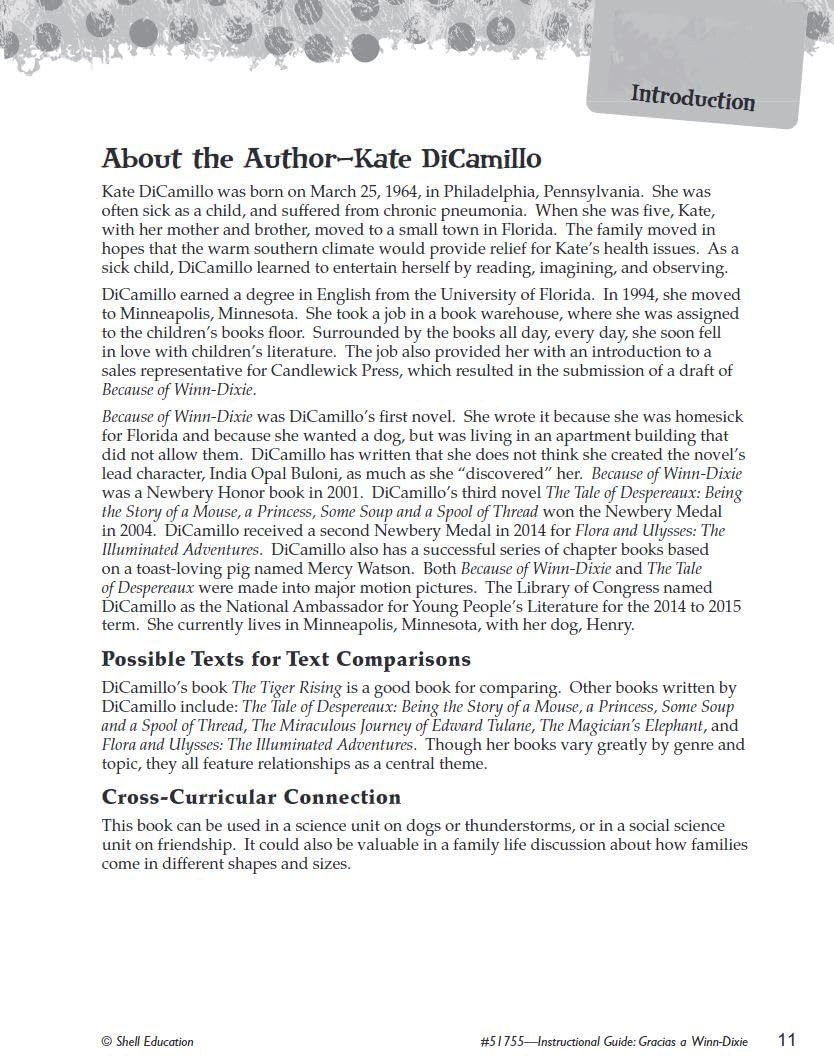 Gracias a Winn-Dixie (Because of Winn-Dixie): An Instructional Guide for Literature - Spanish Novel Study Guide with Close Reading and Writing ... Resource) (Spanish and English Edition) - Image 3