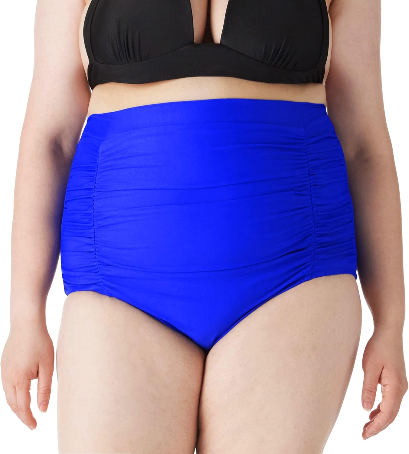 RELLECIGA Women's High Waisted Bikini Bottom Tummy Control Ruched Full Coverage Swim Bottom - Image 5