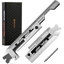 EDC Pry Bar Multitool with Folding Ruler, Compact Pocket Pry Tool with Bottle Opener, Nail Puller, 11 IN 1 Crowbar Everyday Carry, Camping, Repair, Toolbox Essential, Small Fun Gadget Gifts for Men