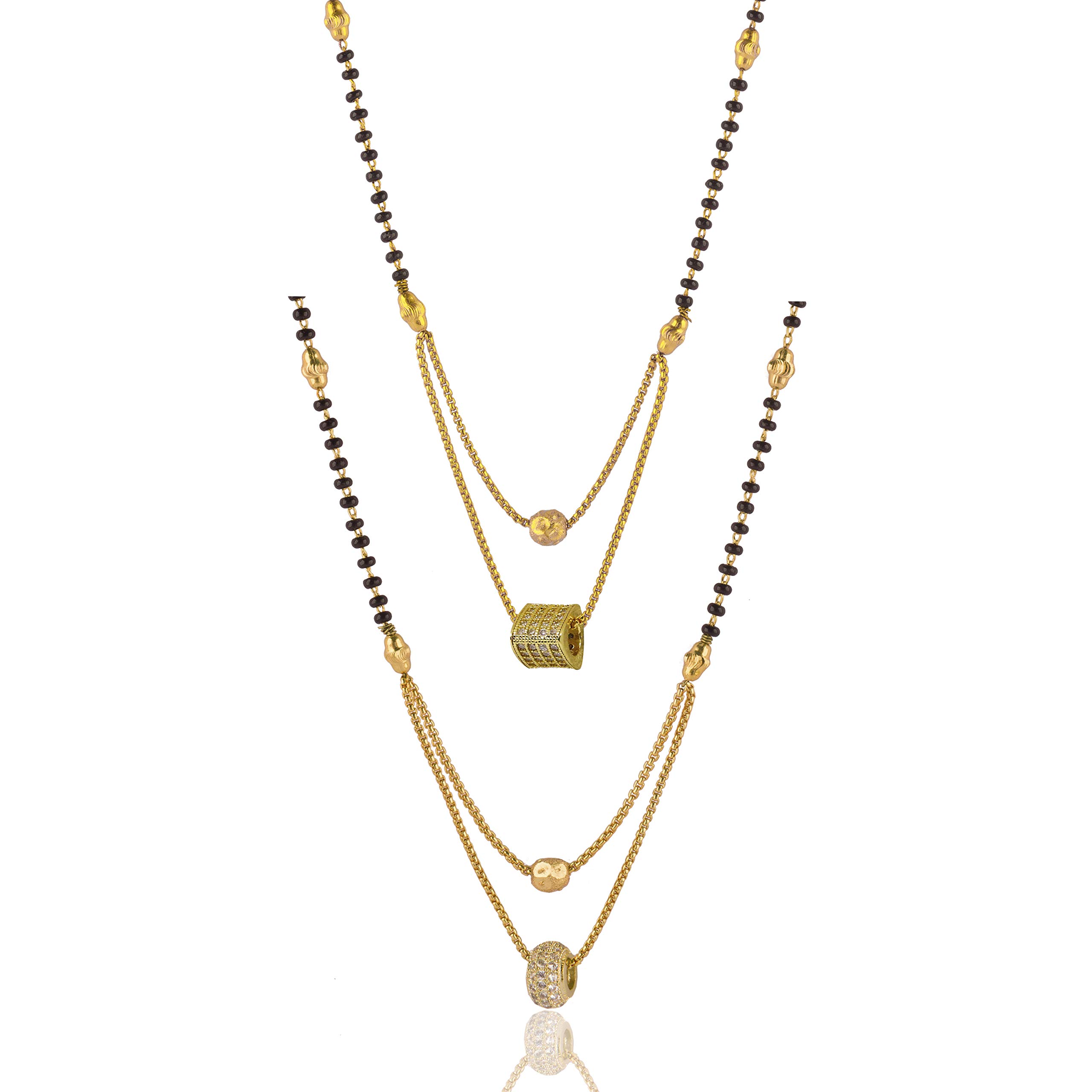 See full amazon price history chart for Brado Jewellery One Gram Gold Plated Combo of 2 Mangalsutra Necklace Pendant Tanmaniya Nallapusalu Black Bead Chain For Woman and Girls Brado Jewellery One Gram Gold Plated Combo of 2 Mangalsutra Necklace Pendant Tanmaniya Nallapusalu Black Bead Chain For Woman and Girls (B08C5HN3XG) Amazon Price History, Amazon Price Tracker
