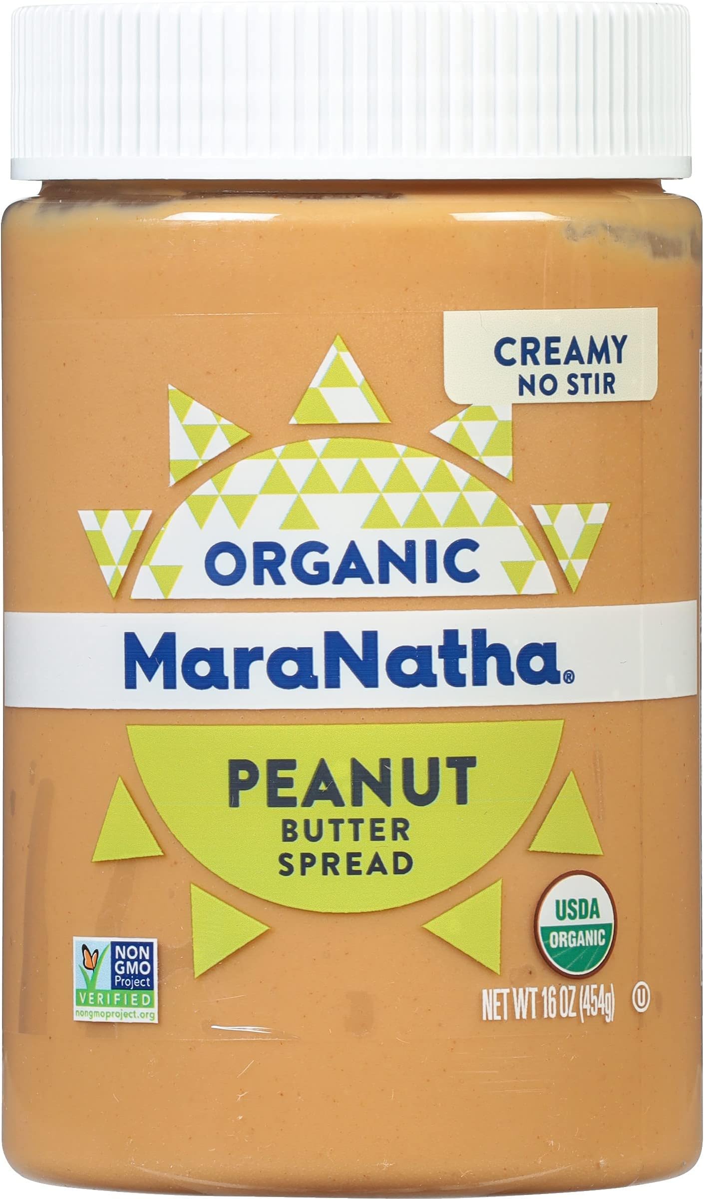 MaraNatha Organic Creamy Peanut Butter Spread, No Stir, 16 Ounce Jar