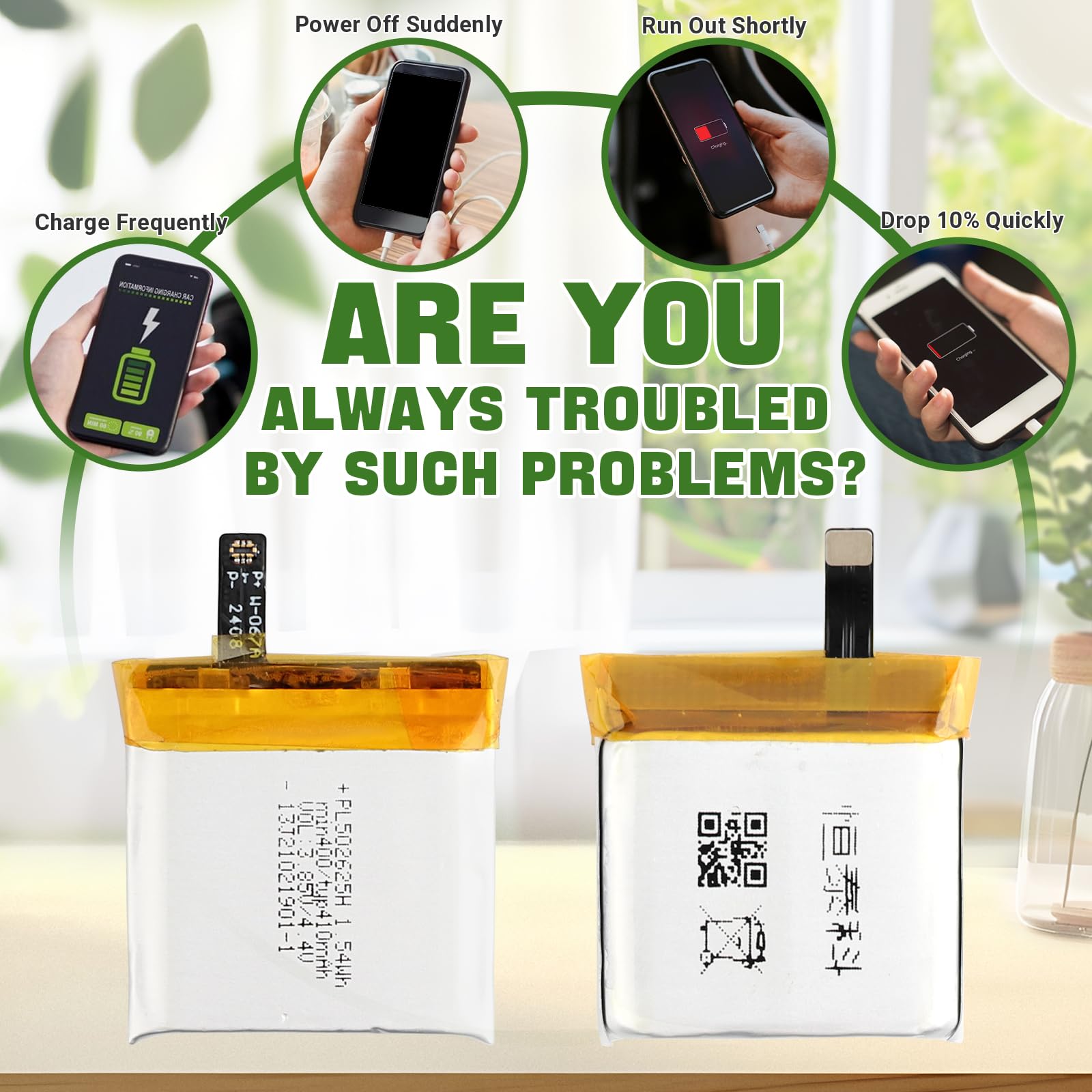 410 mAh nowa bateria zastępcza PL502625H kompatybilna z Watch GTR 47 mm A1901 A1902 Smartwatch bateria zamienna z zaktualizowanym zestawem narzędzi naprawczych