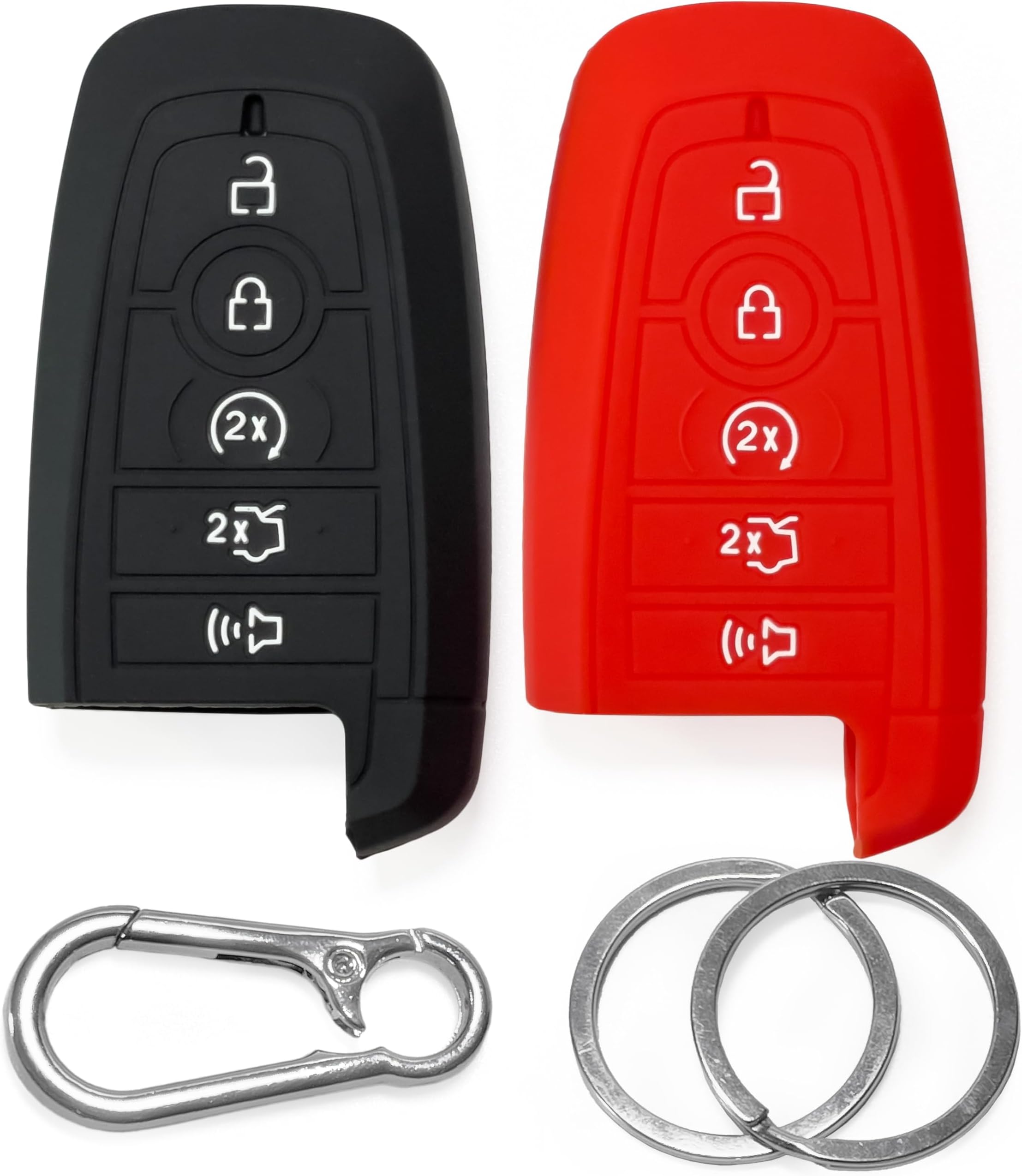 4 Button Silicone Car Key Cover Case For Ford F-150 F-250 Remote Fob Protector E - Foto 10